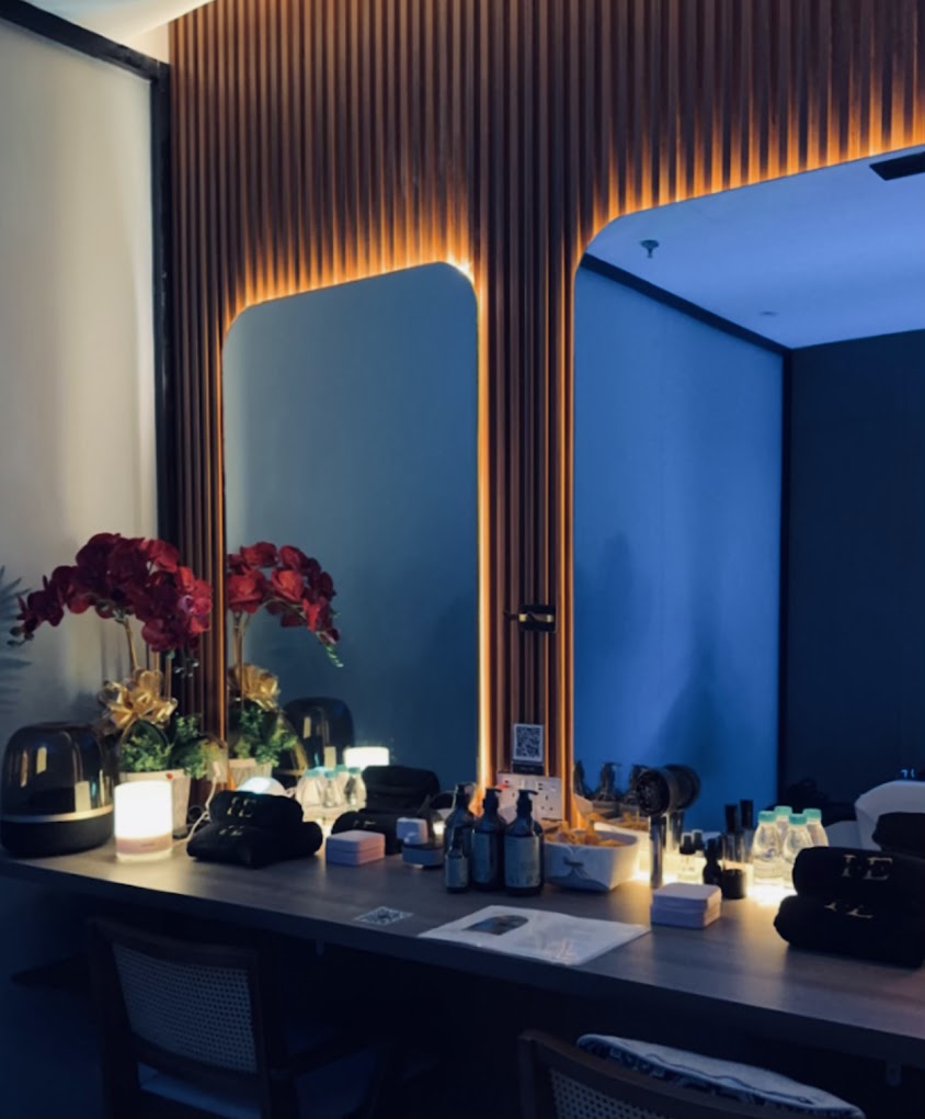 HEAL OASIS branded vanity station