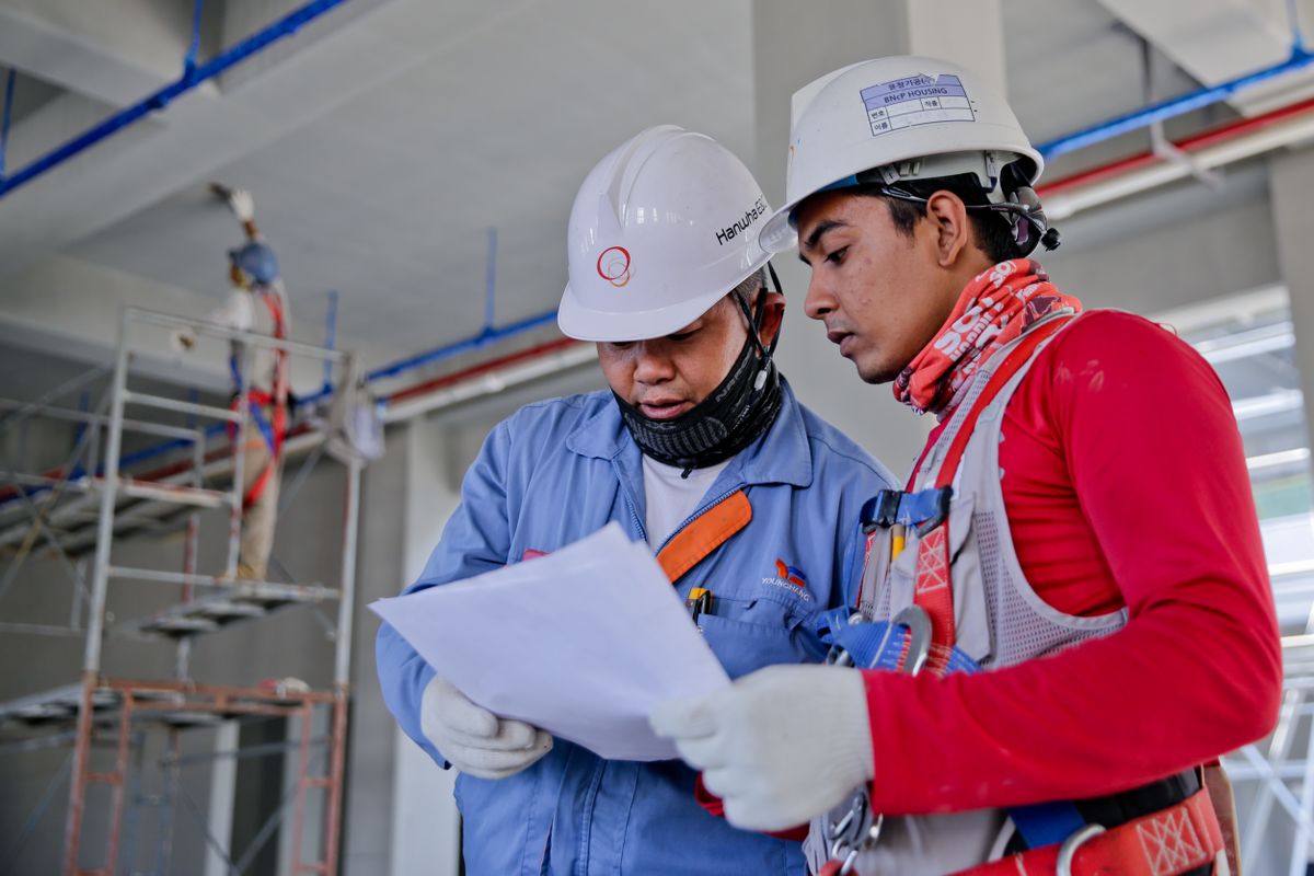 Construction site in Malaysia — CIDB registration required before any works