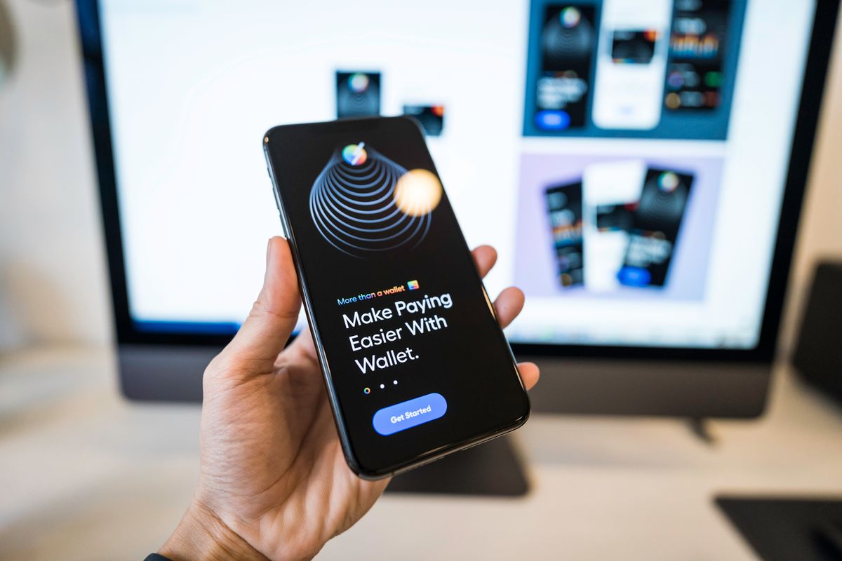 A smartphone displaying a digital wallet application with a stored balance